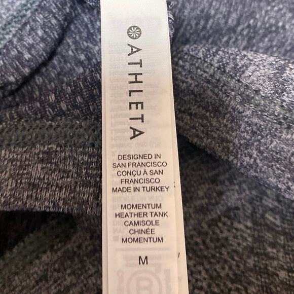 Athleta Women's Momentum Heather Gray Racerback Yoga Athletic Tank Top Size M - Picture 3 of 3